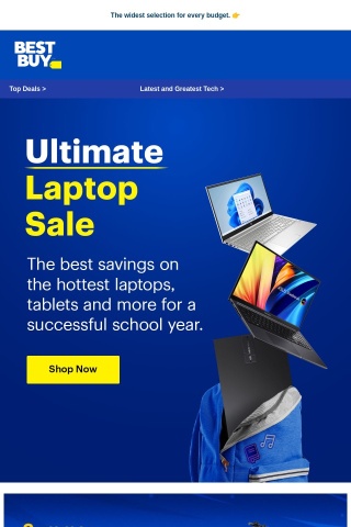 Ultimate savings on laptops for back-to-school and more!