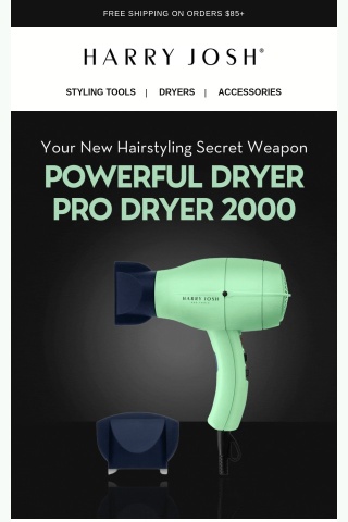 Your New Hairstyling Secret Weapon: Harry Josh® Pro Dryer 2000!