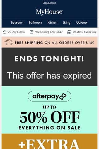 Last Hours ⏳ Afterpay Day EXTRA 20% OFF Sitewide