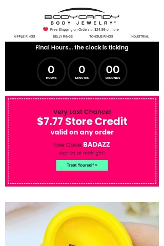 [LAST Chance] Your $7.77 Credit ends now