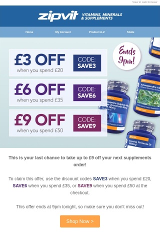One last chance to save big on your favourite supplements!
