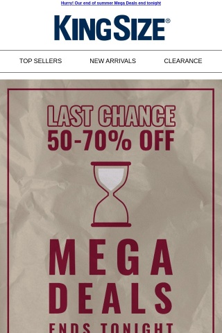 Final. Hours. ⏳ Save 50-70% Off Until Midnight