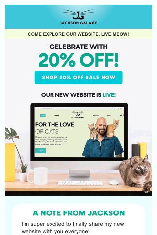 Get 20% off Sitewide to Celebrate our New Look!