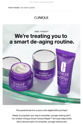 One last chance! Get 3 powerful de-agers free with $40 purchase.