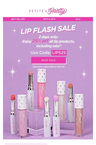 Surprise Lip Flash Sale! 💋 Enjoy 25% Off