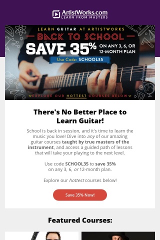 Save 35% on Any 3, 6, or 12-Month Plan. 🎶🙌
