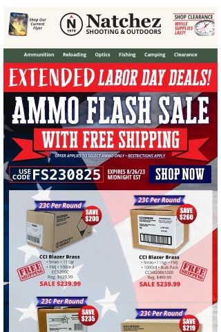 We've Extended Our Ammo Flash Sale!