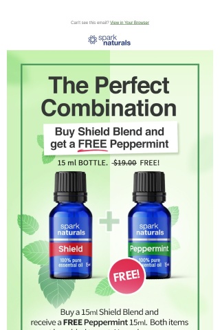 Last Chance for FREE PEPPERMINT 15ml