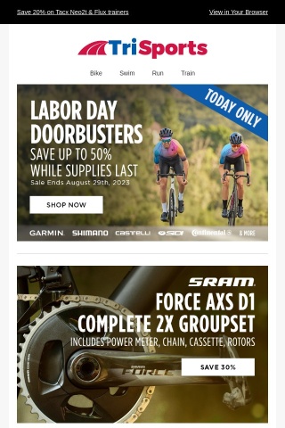 Labor Day Doorbusters — Save up to 50%
