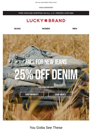 Don't Miss Out On 25% Off Jeans!