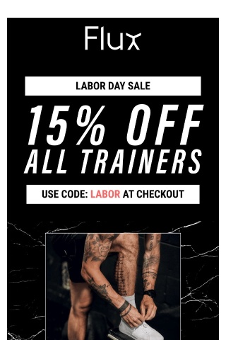 15% off ALL Trainers!