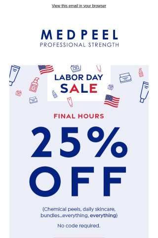 Last call for 25%OFF