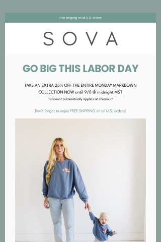 MONDAY MARKDOWN- Labor Day Style