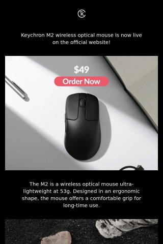 The Keychron M2 Wireless Optical Mouse Is Now Available At $49!