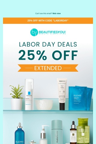 25% Off for Labor Day EXTENDED 🇺🇸