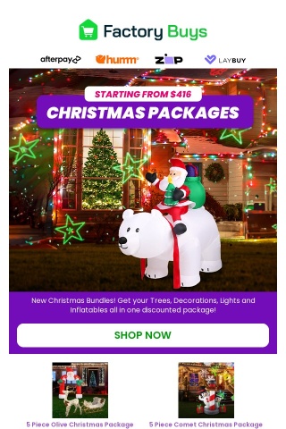 New Christmas Packages picked for you today
