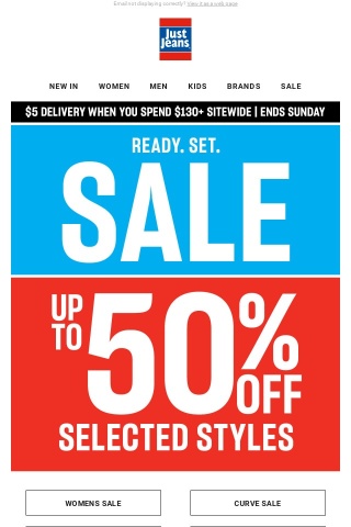 S-A-L-E! Up To 50% Off Is On Now.