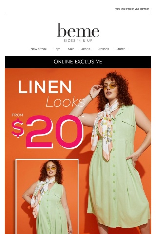 Amazing Fashion Deal! $20* New Linen Looks