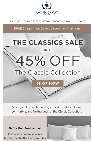 Shop up to 45% OFF The Classic Bedding Collection