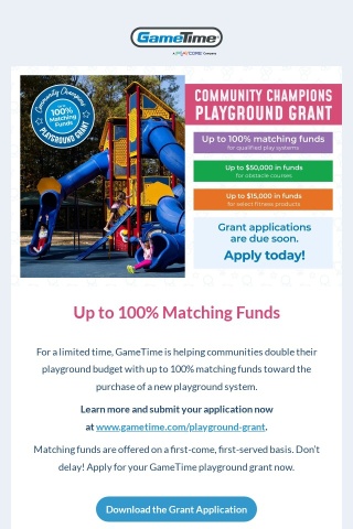 Playground Grants - Double Your Playground Budget