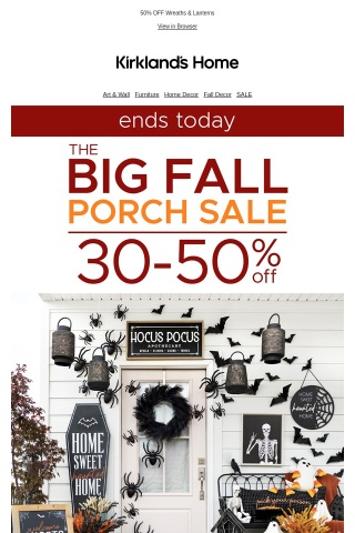 This Is It! Fall & Halloween Porch Savings End Today!