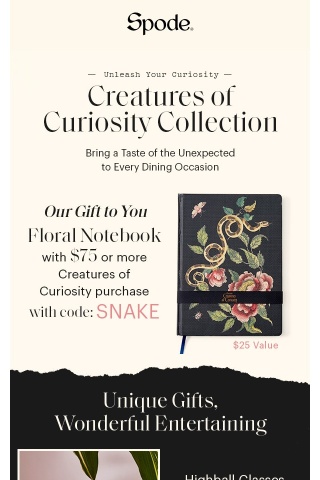 LAST CHANCE Creatures of Curiosity Gift With Purchase