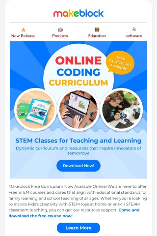 💥Get Ready for Learning: Makeblock's Free Curriculum is Live! 👉Download Now >>