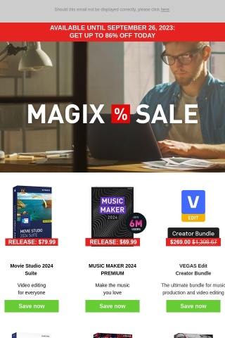 2024 versions of best-selling MAGIX software are on sale now!
