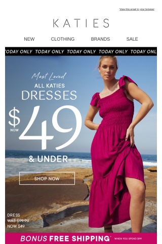 Add to Cart ASAP! $49* Dresses Today Only
