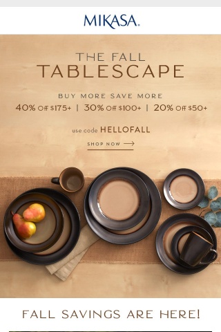 Refresh Your Fall Tablescape With Up to 40% Off!