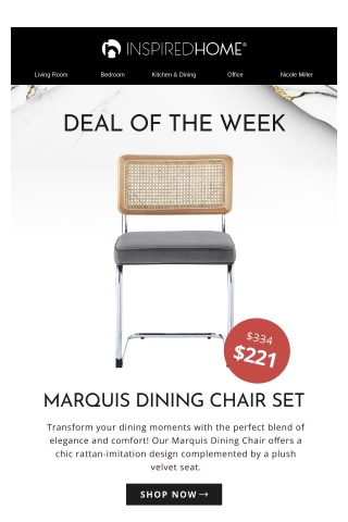 This Week's Star: The Marquis Dining Chair Set 🤩