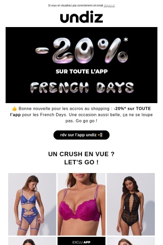 📲 -20% sur TOUTE l'app pour les French Days