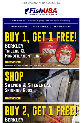 Don't Miss It! Berkley Trilene XL Buy 1, Get 1 Free!