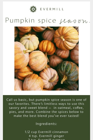 Inside: our pumpkin spice blend recipe. 🎃