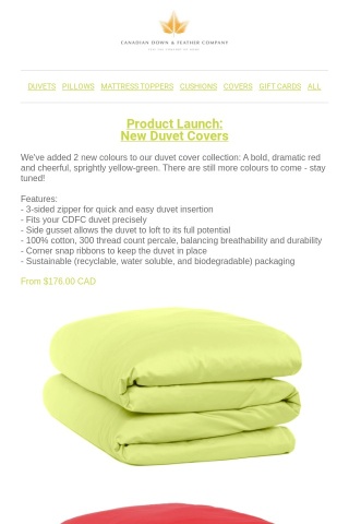New Duvet Cover Colours Launched Today + Fall Sale Reminder