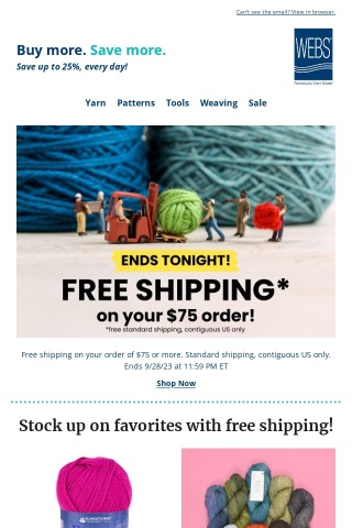 ENDS TONIGHT! Don't Miss FREE SHIPPING! 📦
