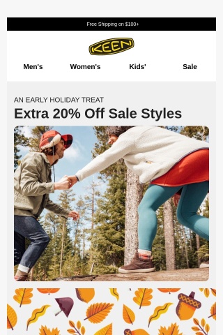 Limited Time: Extra 20% Off Select Styles