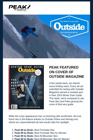 👀 Look who's on the cover of Outside Magazine