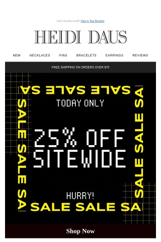 ⚡ 25% OFF SITEWIDE SALE ⚡