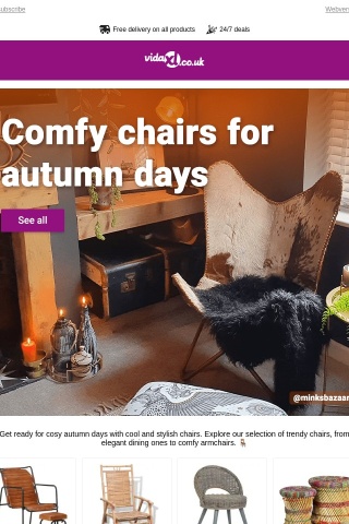 Cosy up with new chairs