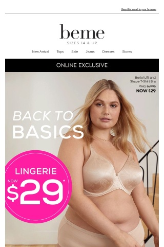 Sorry, but say bye to ($29) Berlei & Sonsee Lingerie