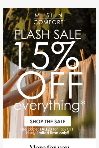 Warm Up to Fall Savings: Flash Sale Inside 🍁