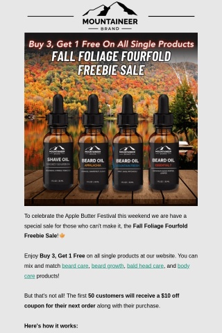 🍁 Fall for Savings: The Fall Foliage Fourfold Freebie Sale Starts Now