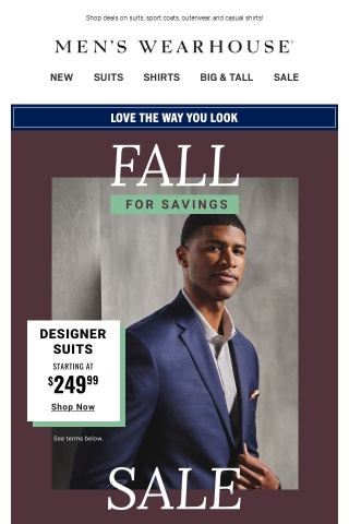 Fall For Savings Sale starts TODAY