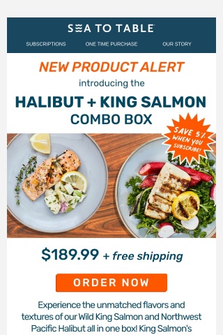 Introducing the Halibut + King Salmon Combo Box