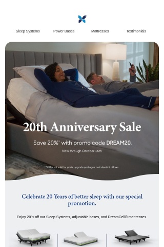 Two decades of better sleep – special promo inside! 🎉