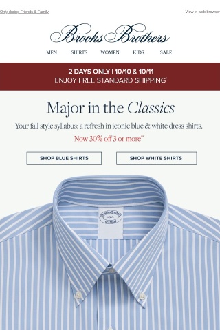 Dress shirts you need, 30% off + free shipping!