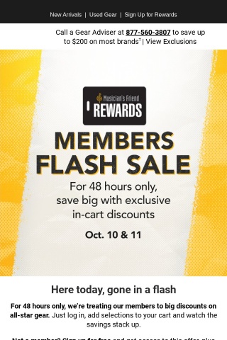 Flash Sale: Act fast for two-day-only savings