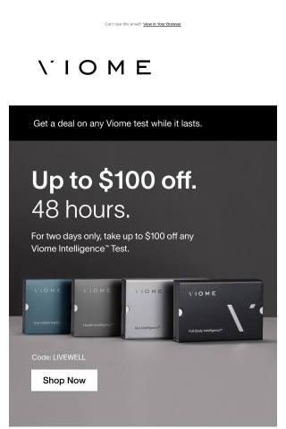 Get up to $100 OFF tests ⏰