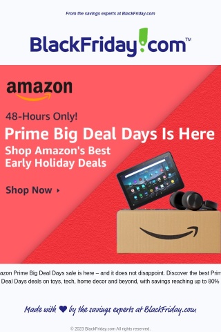 Get Your Carts Ready! Prime Big Deal Days is Here